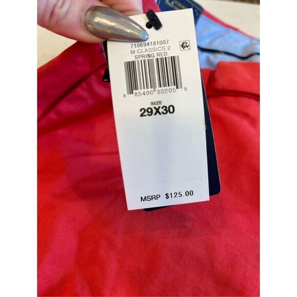 NWT Ralph Lauren polo spring red straight chino pants size 29x30 flaw - Picture 4 of 8